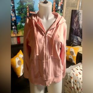 Pink U.S. Polo Association zipper hoodie.  Size large.  Excellent condition.
